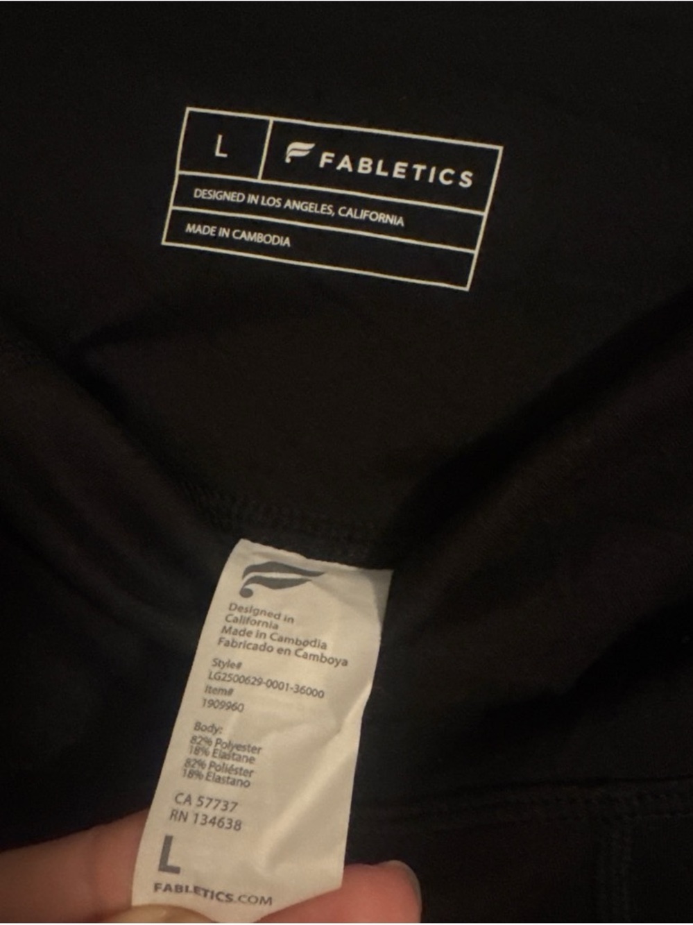 Fabletics Black High-Waist Women’s Leggings with Pockets - Picture 2 of 4